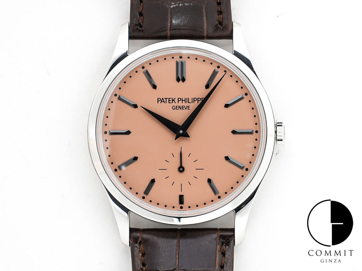Patek Philippe Calatrava Ref. 6196P-001 Platinum, Rose Gold Gilded Opaline Dial, Beautiful Pre-owned Condition, kng24ru9
