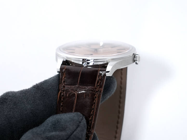 Patek Philippe Calatrava Ref. 6196P-001 Platinum, Rose Gold Gilded Opaline Dial, Beautiful Pre-owned Condition, kng24ru9
