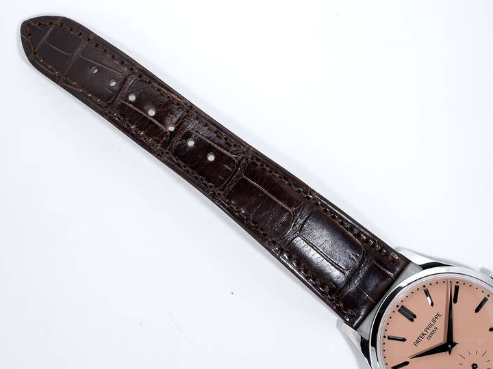 Patek Philippe Calatrava Ref. 6196P-001 Platinum, Rose Gold Gilded Opaline Dial, Beautiful Pre-owned Condition, kng24ru9