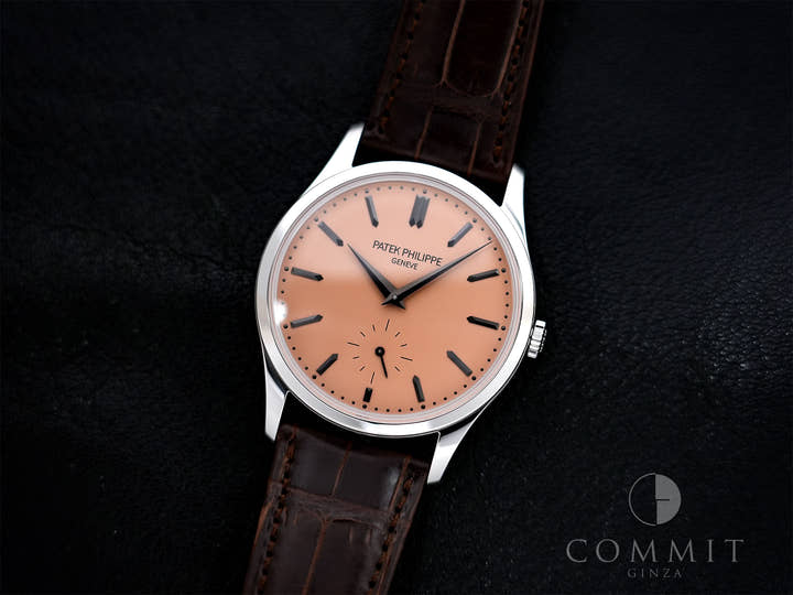 Patek Philippe Calatrava Ref. 6196P-001 Platinum, Rose Gold Gilded Opaline Dial, Beautiful Pre-owned Condition, kng24ru9