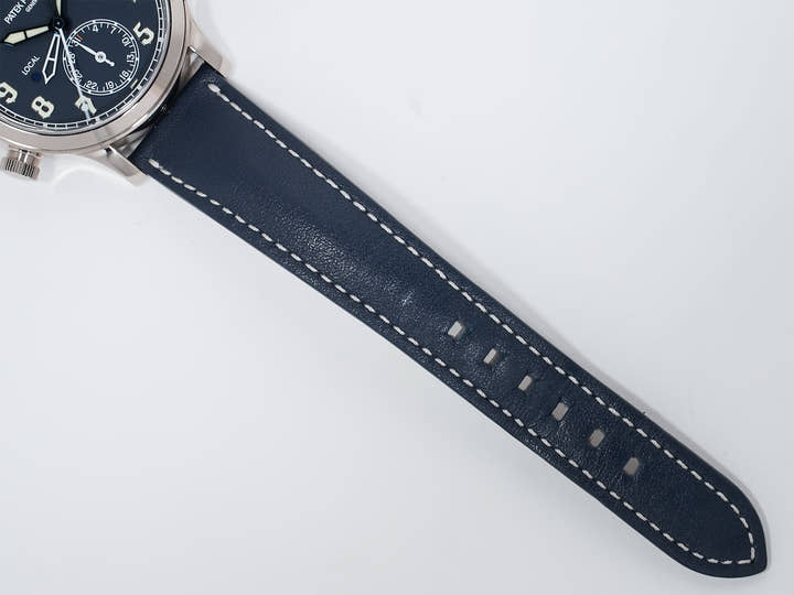 パテックフィリップ カラトラバ パイロット トラベルタイム Ref.7234G-001 ホワイトゴールド ブルー文字盤 中古 bb8sqeyu