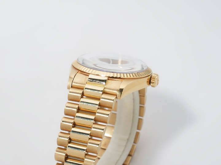 Rolex Datejust Ref. 1601/8 Yellow Gold Lapis Lazuli Dial Used ei4pe42t