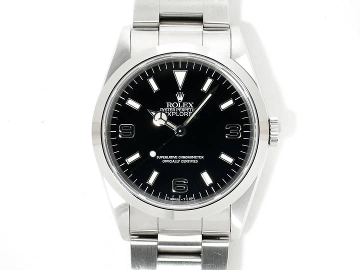 ロレックス エクスプローラーI Ref.14270 ステンレススチール ブラック文字盤 オイスターブレスレット 中古 ausxgkg7