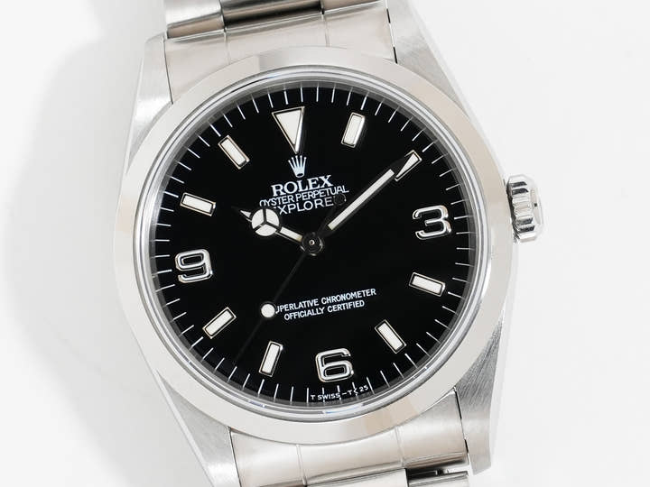 ロレックス エクスプローラーI Ref.14270 ステンレススチール ブラック文字盤 オイスターブレスレット 美中古 mssokhg3