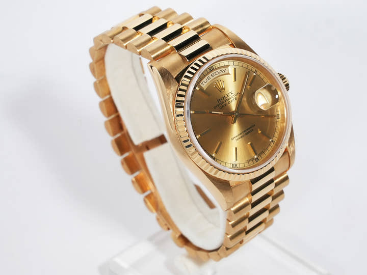 ロレックス デイデイト36 Ref.18238 イエローゴールド シャンパンゴールド文字盤 中古 gzaoyqj7