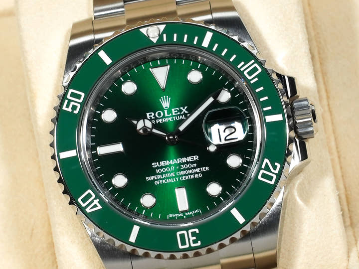 ロレックス サブマリーナー デイト Ref.116610LV ステンレススチール グリーン文字盤 美中古 8xs5uguo