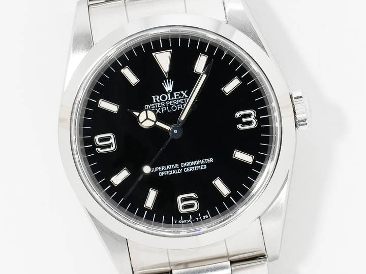 ロレックス エクスプローラーI Ref.14270 ステンレススチール ブラック文字盤 オイスターブレスレット 中古 nsmk6kys