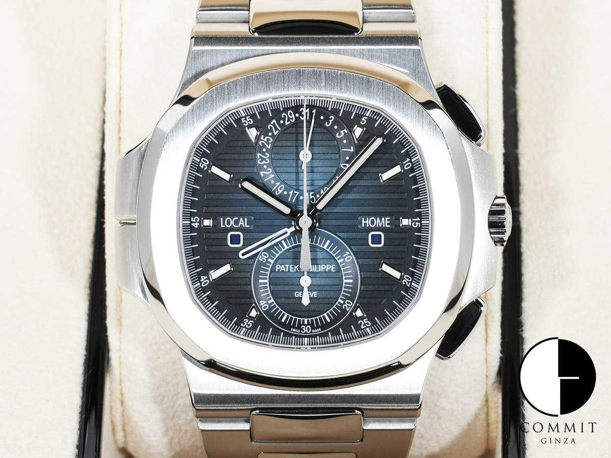パテックフィリップ ノーチラス トラベルタイム クロノグラフ Ref.5990/1A-011 ステンレススチール ブルーソレイユ文字盤 美品 36jjyeh2