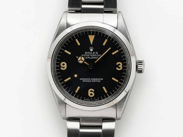 ロレックス エクスプローラーI Ref.1016 ステンレススチール ブラック文字盤 中古 qbabayrt