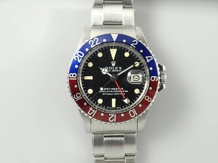 ロレックス GMTマスター Ref.1675 ステンレススチール ブラック文字盤 オイスターブレスレット
