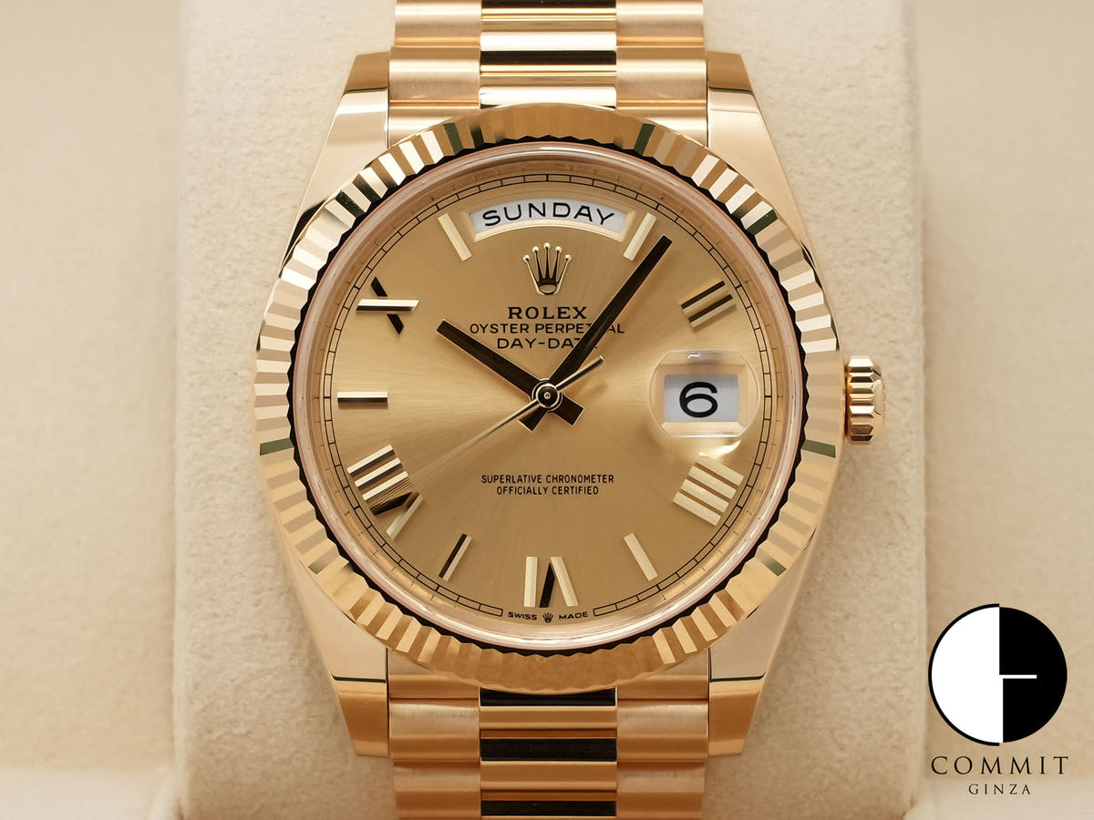 ロレックス デイデイト40 Ref.228238 イエローゴールド シャンパン文字盤