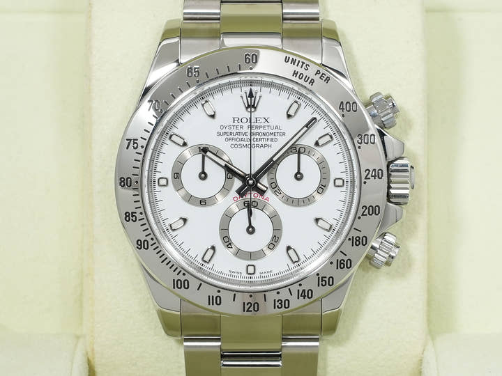 Rolex Daytona Ref. 116520 Stainless Steel White Dial Excellent Condition ewyqvgxj