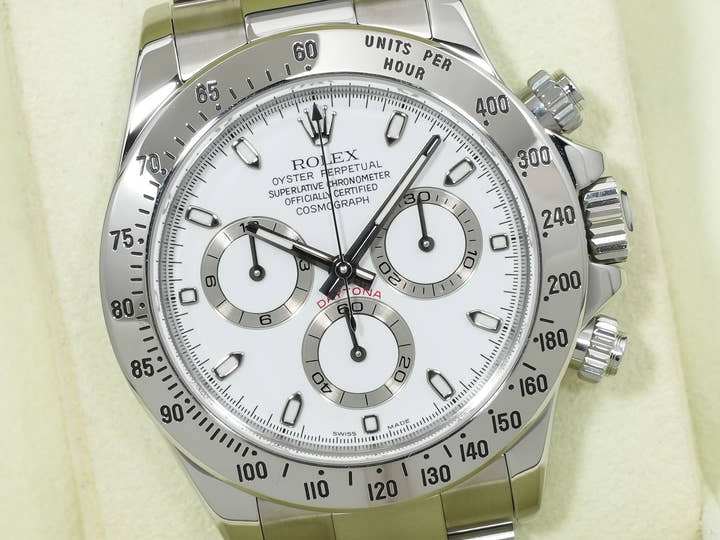 Rolex Daytona Ref. 116520 Stainless Steel White Dial Excellent Condition ewyqvgxj