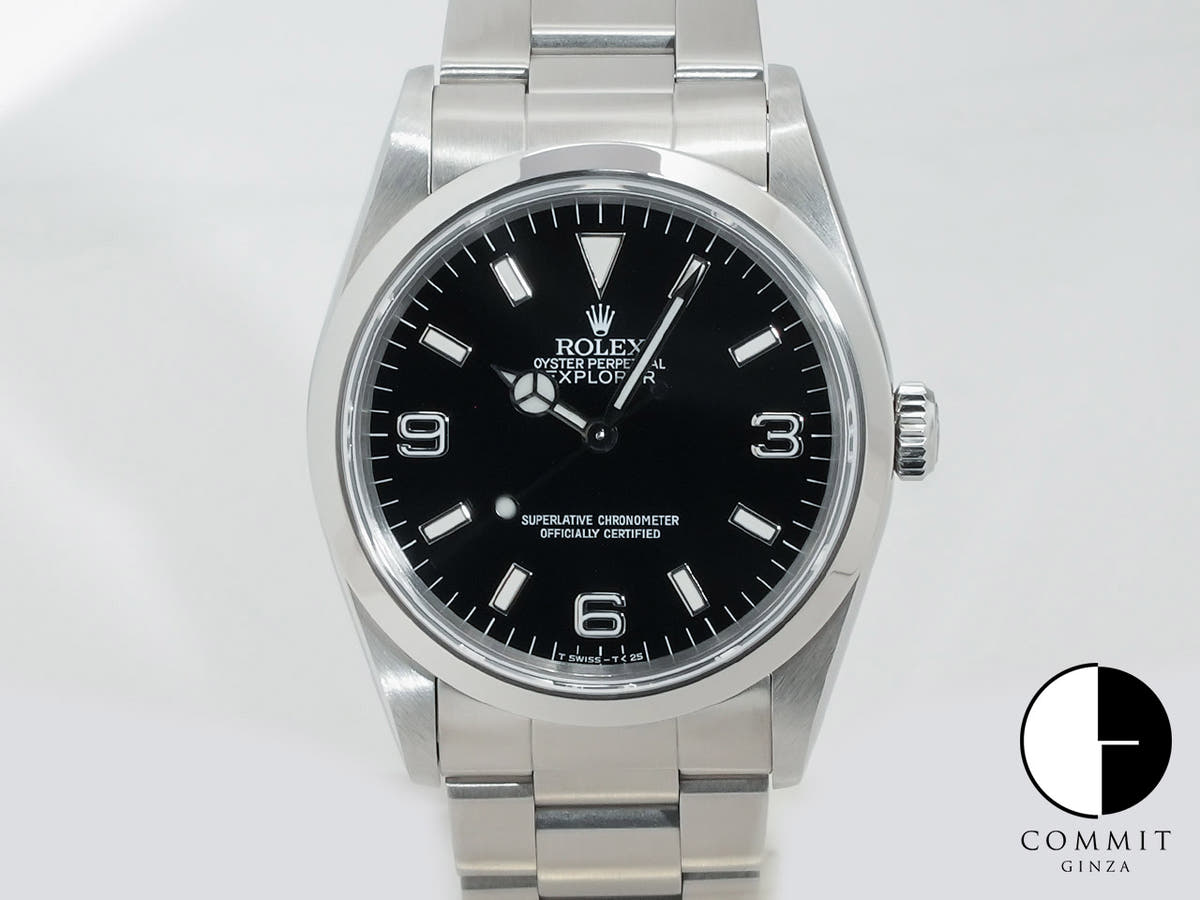 ロレックス エクスプローラーI Ref.14270 ステンレススチール ブラック文字盤 オイスターブレスレット 中古 i7nnktqh