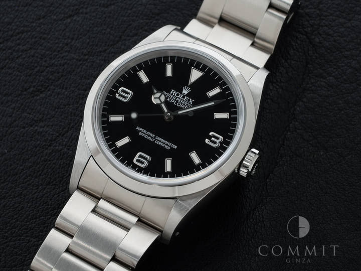 ロレックス エクスプローラーI Ref.14270 ステンレススチール ブラック文字盤 オイスターブレスレット 中古 i7nnktqh