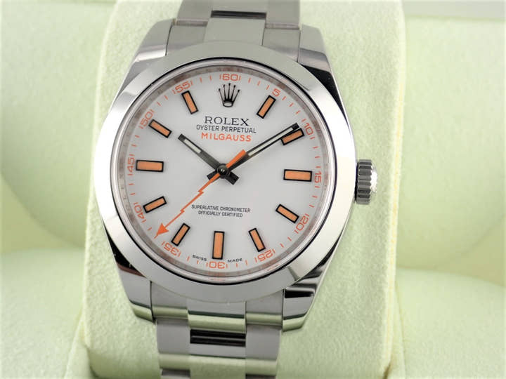 ロレックス ミルガウス Ref.116400 ホワイト文字盤 中古 milgauss-33