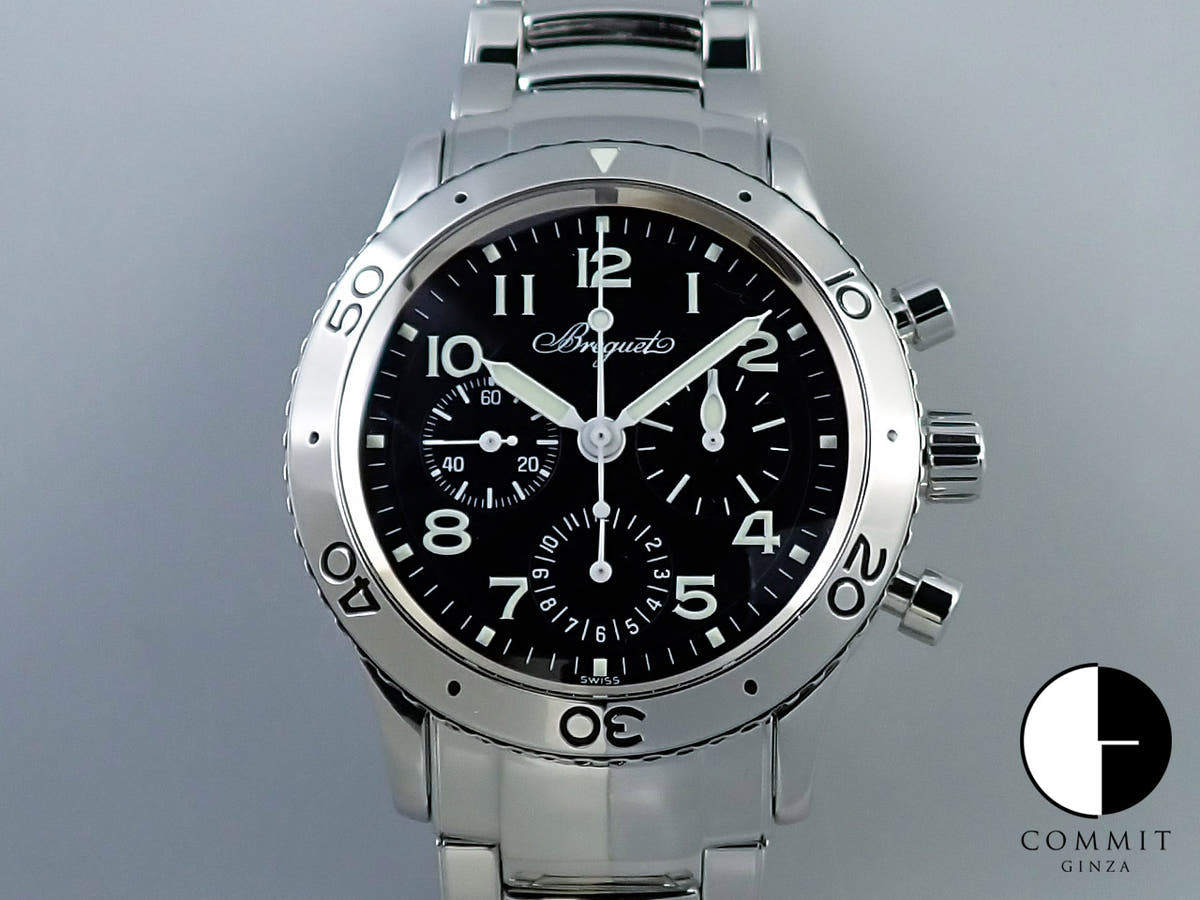 ブレゲ アエロナバル Ref.3800ST/92/SW9 ブラック文字盤 中古 9WHVFKFA