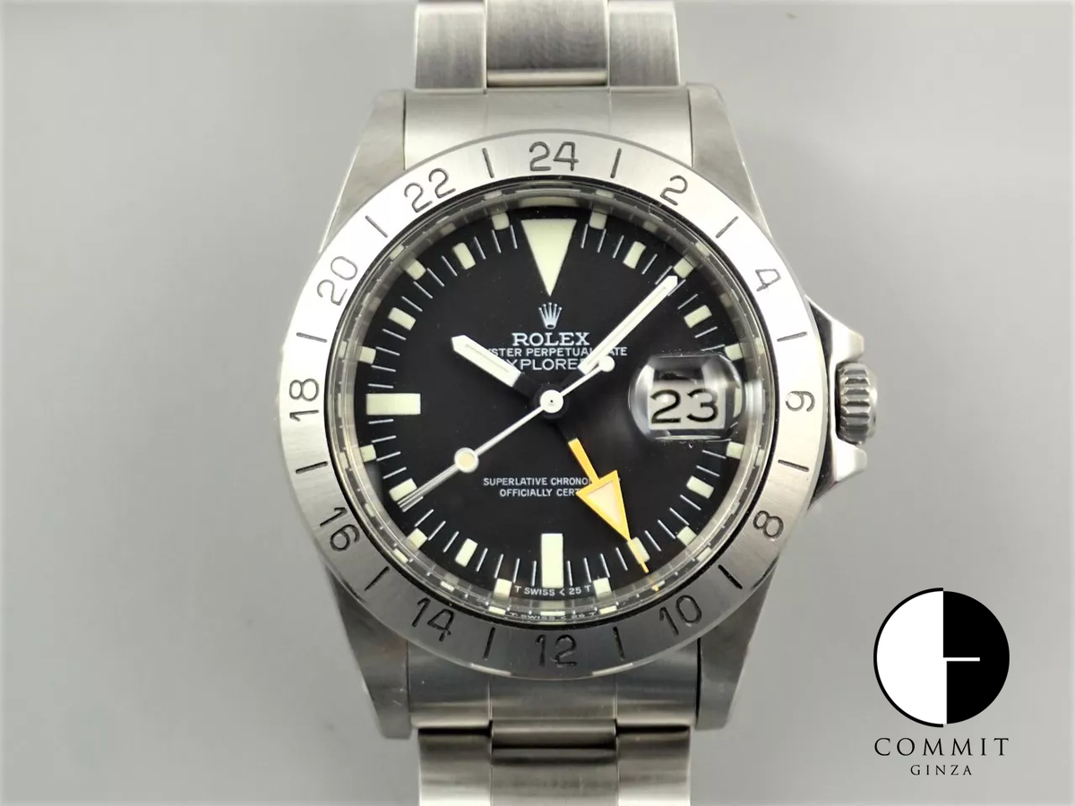 ロレックス エクスプローラーII Ref.1655 ステンレススチール ブラック文字盤