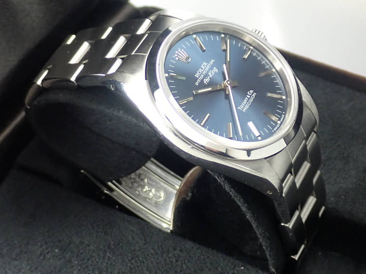 ロレックス エアキング Ref.14000 ステンレススチール ブルー文字盤