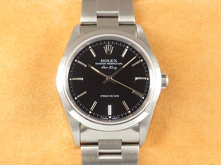 ロレックス エアキング Ref.14000 ステンレススチール ブラック文字盤