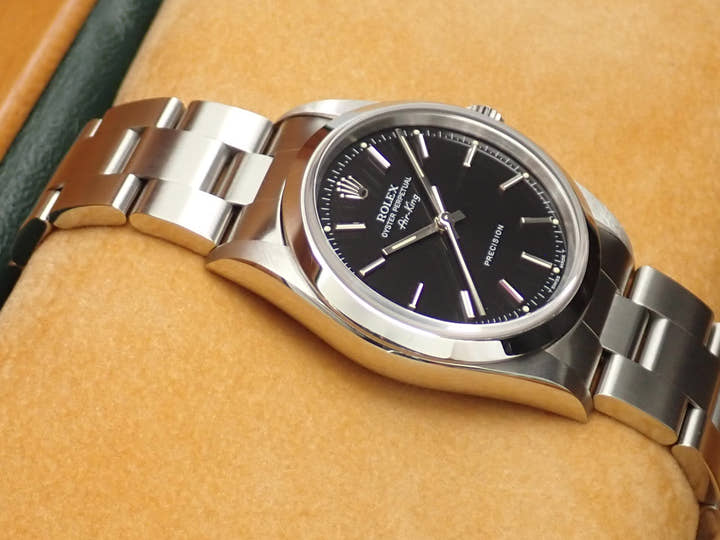 ロレックス エアキング Ref.14000 ステンレススチール ブラック文字盤