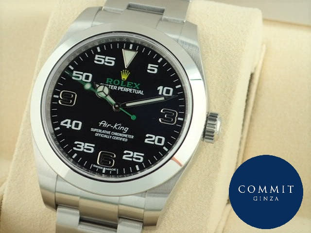 ロレックス エアキング Ref.116900 ブラック文字盤 未使用 airking-14