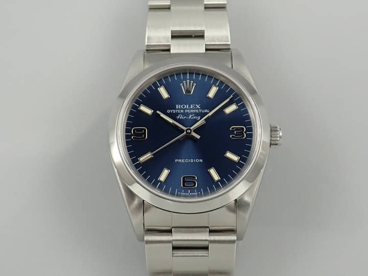 ロレックス エアキング Ref.14000 ステンレススチール ブルー文字盤