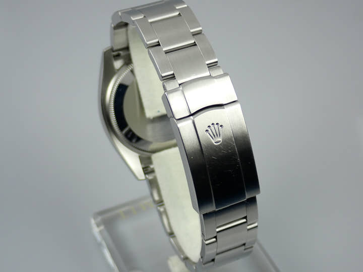 ロレックス エアキング Ref.114200 ブルーコンセントリック文字盤 中古 airking-17