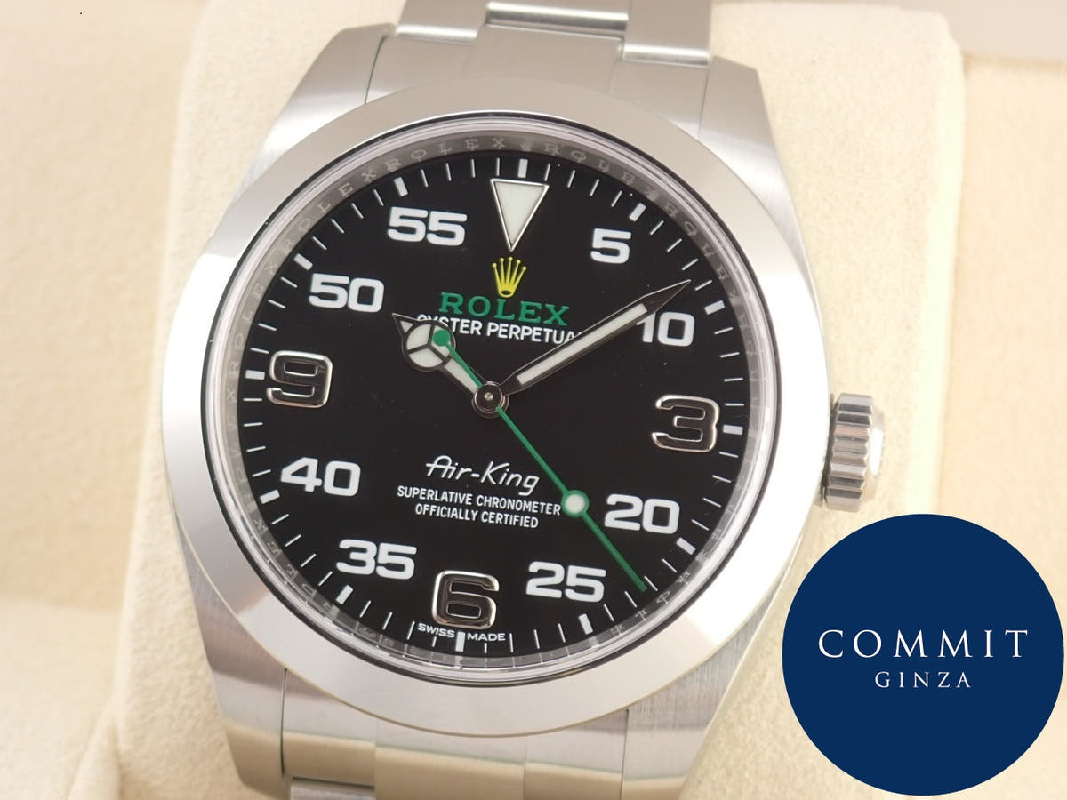 ロレックス エアキング Ref.116900 ブラック文字盤 未使用 airking-18