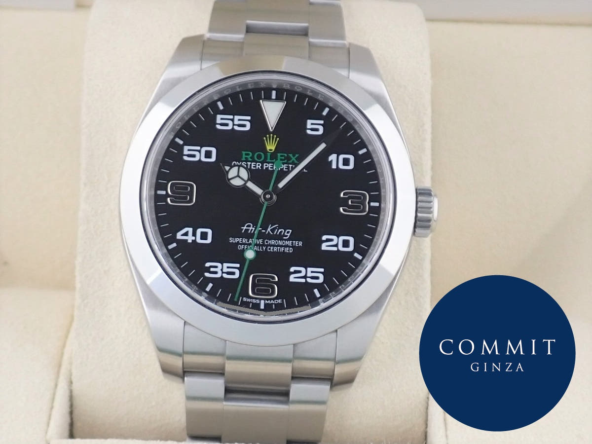 ロレックス エアキング Ref.116900 ブラック文字盤 中古 airking-21