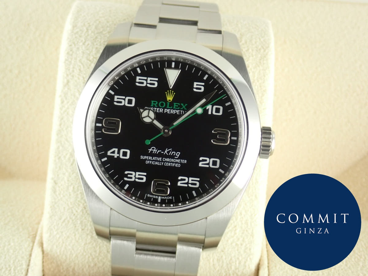 ロレックス エアキング Ref.116900 ブラック文字盤 未使用 airking-22