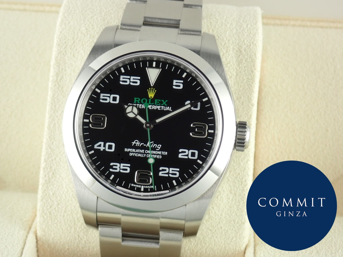 ロレックス エアキング Ref.116900 ブラック文字盤 未使用 airking-23