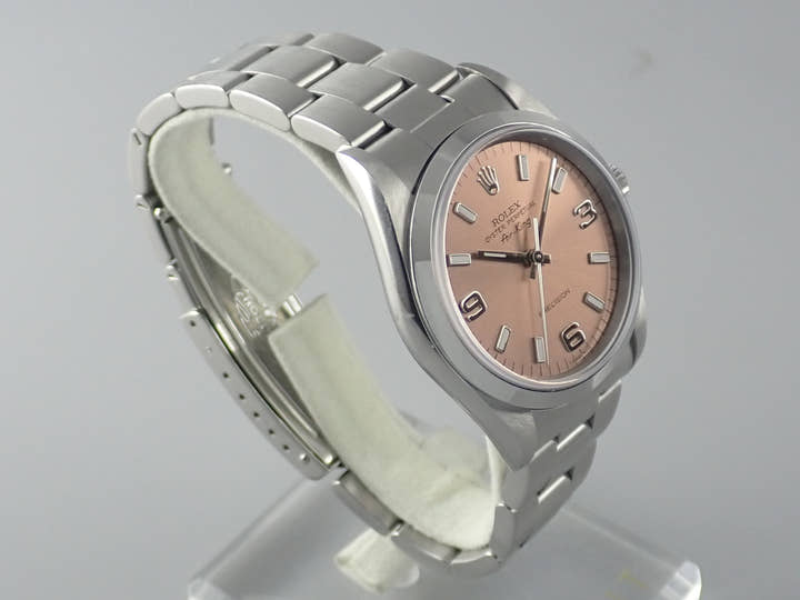 ロレックス エアキング Ref.14000 サーモンピンク文字盤 中古 airking-28