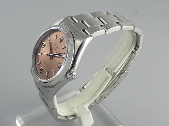 ロレックス エアキング Ref.14000 サーモンピンク文字盤 中古 airking-28