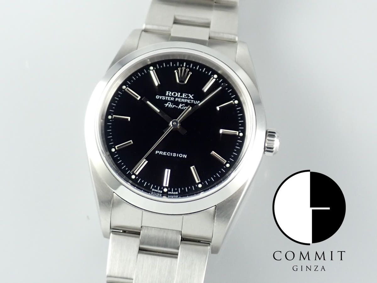 ロレックス エアキング Ref.14000 ブラック文字盤 中古 airking-31