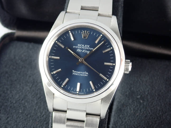 ロレックス エアキング Ref.14000 ブルー文字盤 中古 airking-32