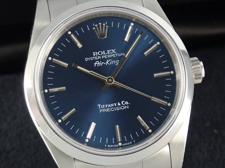 ロレックス エアキング Ref.14000 ブルー文字盤 中古 airking-32