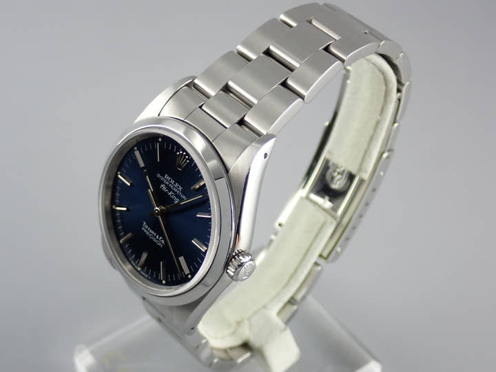 ロレックス エアキング Ref.14000 ブルー文字盤 中古 airking-32