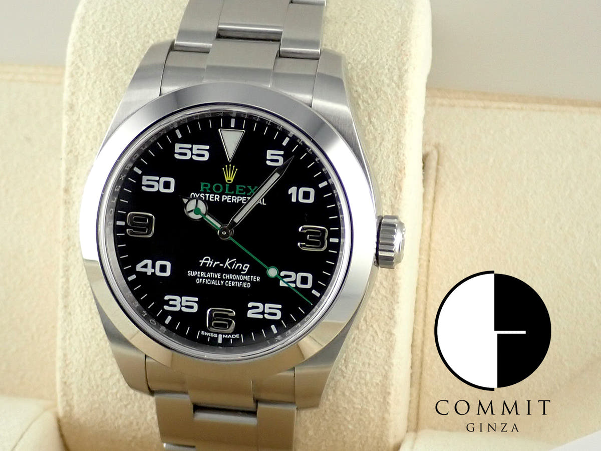 ロレックス エアキング Ref.116900 ブラック文字盤 中古 airking-35