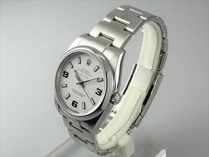 ロレックス エアキング Ref.114200 ホワイト文字盤 中古 airking-36
