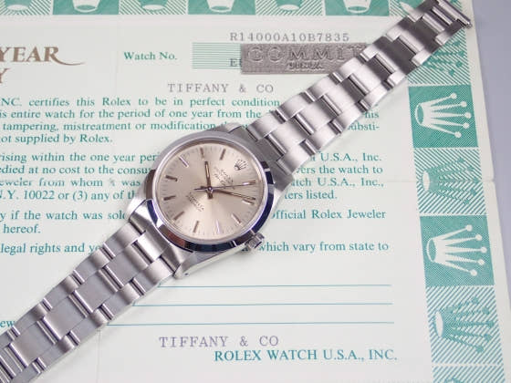 ロレックス エアキング Ref.14000 シルバー文字盤 中古 airking-3