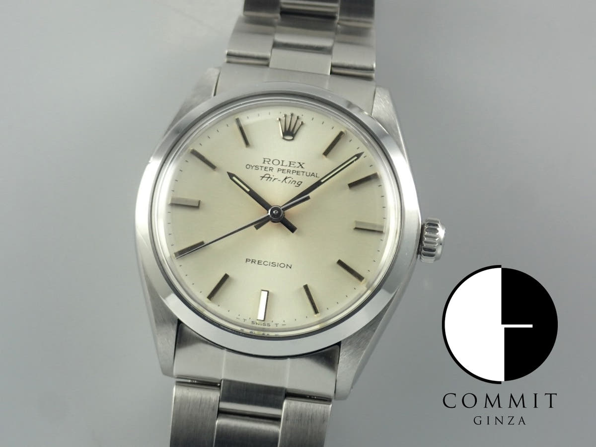 Rolex Air King Ref.5500 Silver Dial Used airking-40