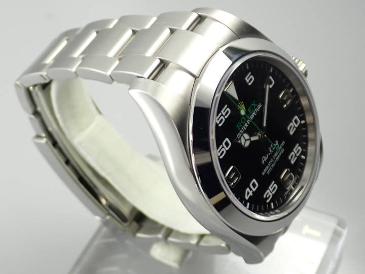 ロレックス エアキング Ref.116900 ブラック文字盤 中古 airking-45