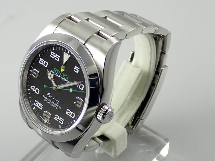 ロレックス エアキング Ref.116900 ブラック文字盤 中古 airking-45
