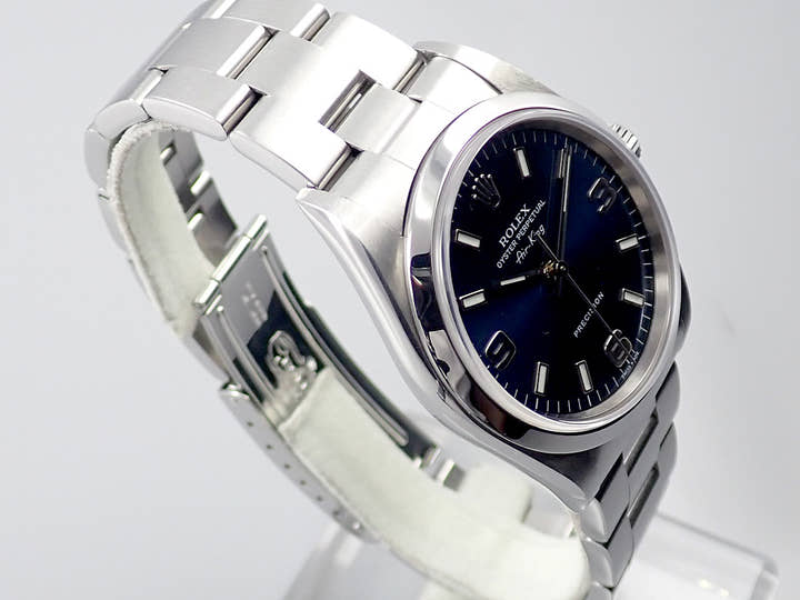 ロレックス エアキング Ref.14000M ブルー文字盤 中古 airking-47