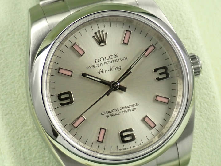 ロレックス オイスターパーペチュアル34 Ref.114200 ステンレススチール シルバー文字盤
