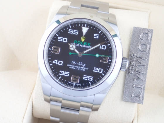 ロレックス エアキング Ref.116900 ブラック文字盤 中古 airking-5