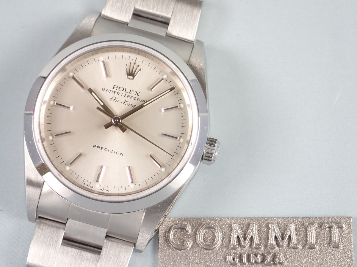 ロレックス エアキング Ref.14000M シルバー文字盤 中古 airking-6