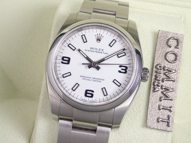 ロレックス オイスターパーペチュアル Ref.114200 ホワイト/369文字盤 中古 airking-7