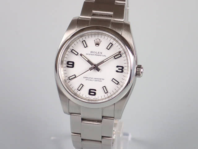 ロレックス オイスターパーペチュアル Ref.114200 ホワイト/369文字盤 中古 airking-7